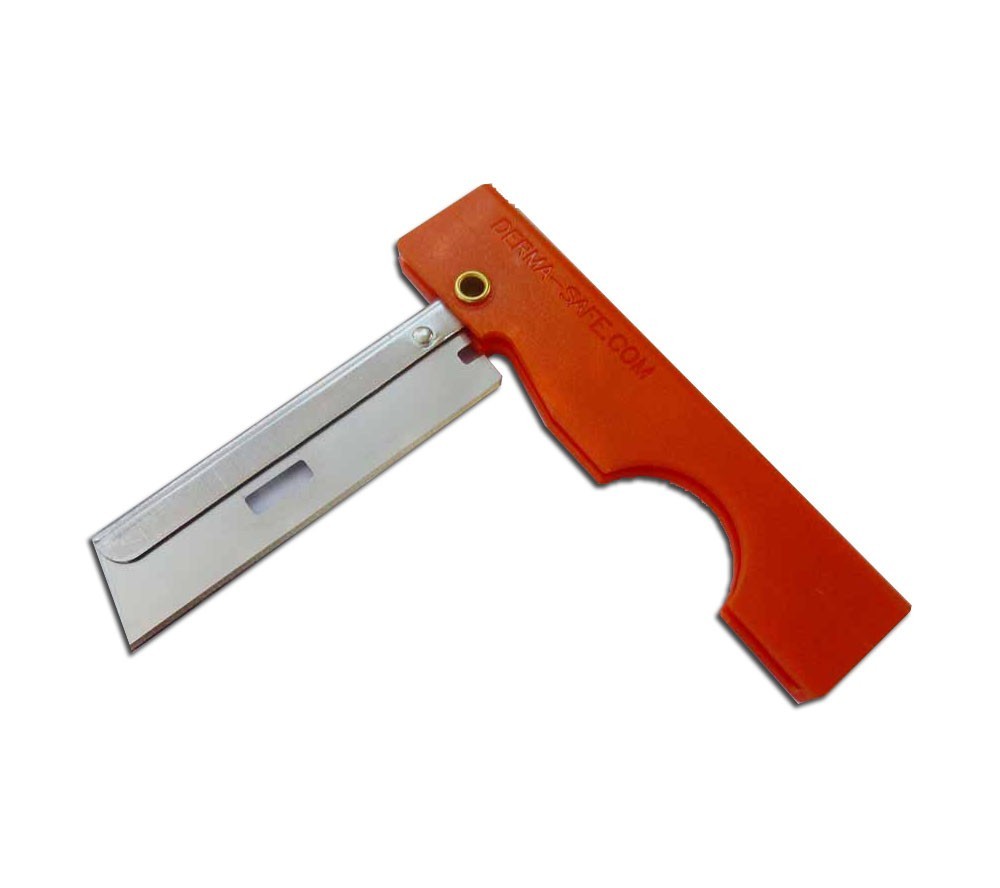 Derma Safe Folding Razor Knife 10 pack Orange for SERE Survival Tool Kit Blade