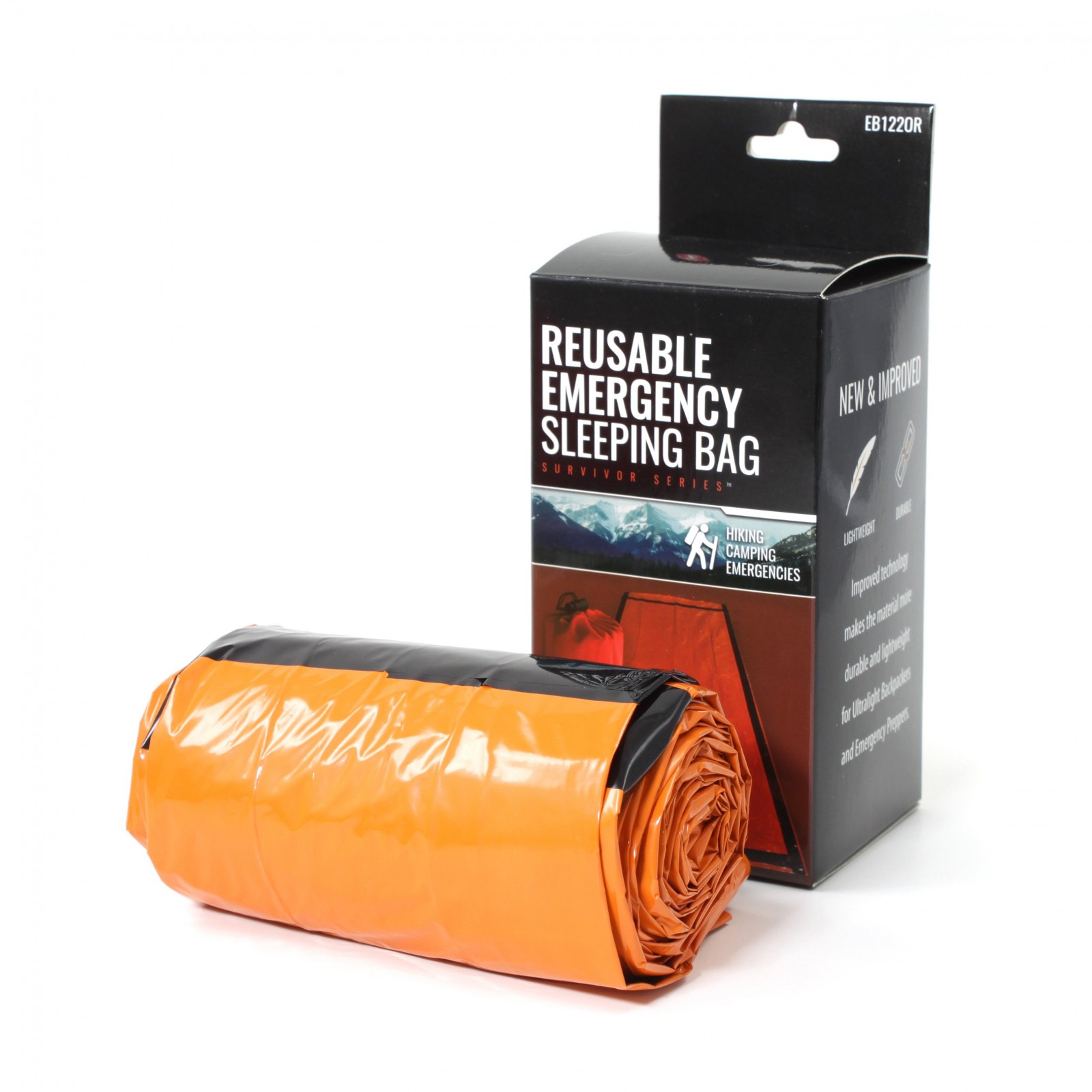 Heavy Duty Mylar Emergency Sleeping Bag Reflects Body Heat Tear Resistant Case