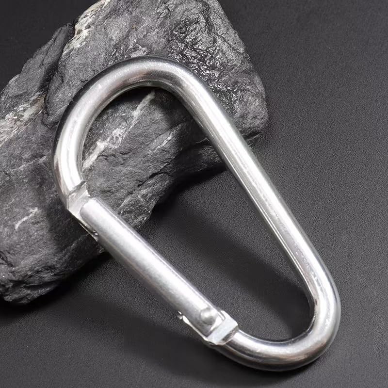 10-30x Aluminum Ring Carabiners Clip Spring Loaded Gate Keychain Carabiner Clip