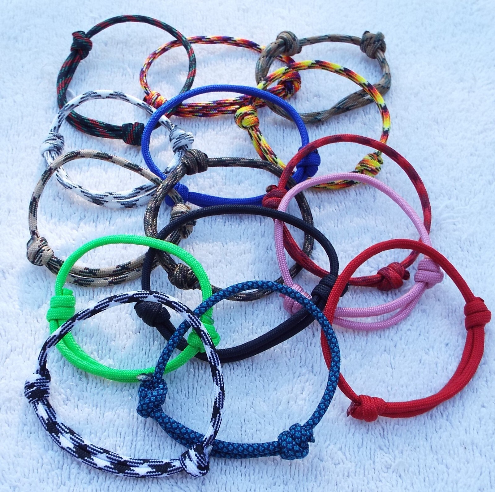 Pick your color(s) Paracord friendship bracelet Handmade USA Camo Red Blue Pink