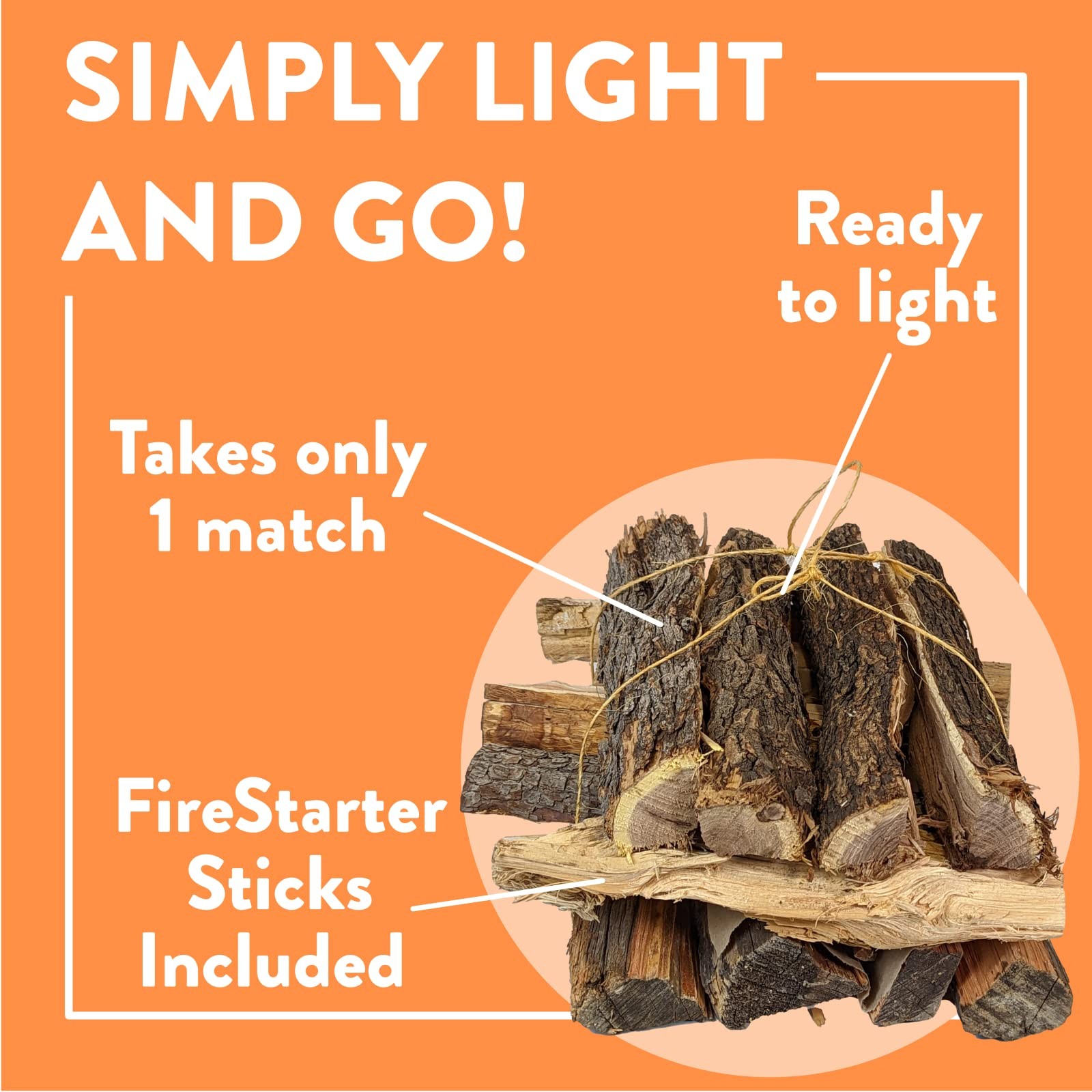 Billy Buckskin 1 Click Fire 19 LB Firewood Bundle – Juniper, Pinion & Mesquit…