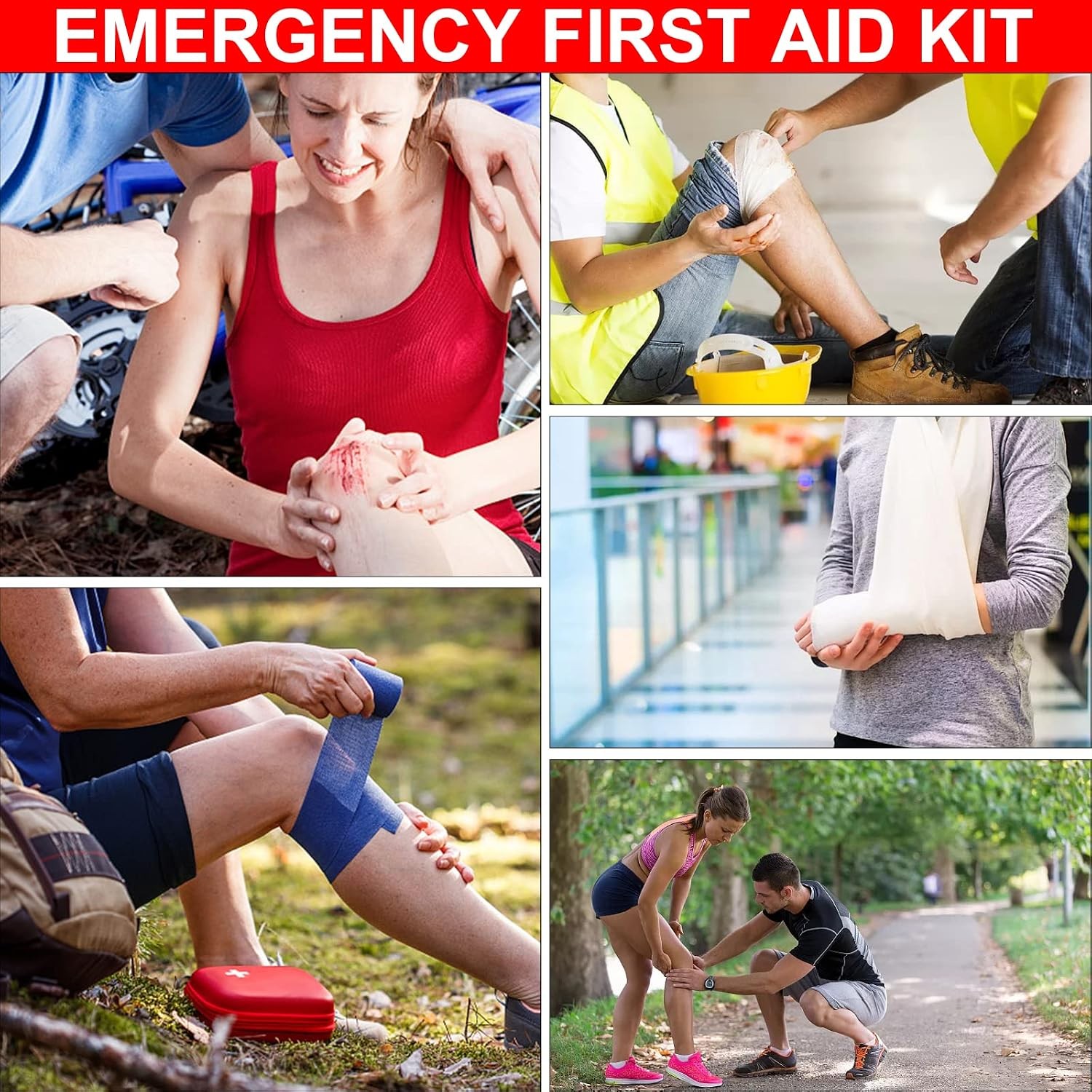 YIDERBO 277-Pc Waterproof First Aid Kit for Car Home Travel Camping