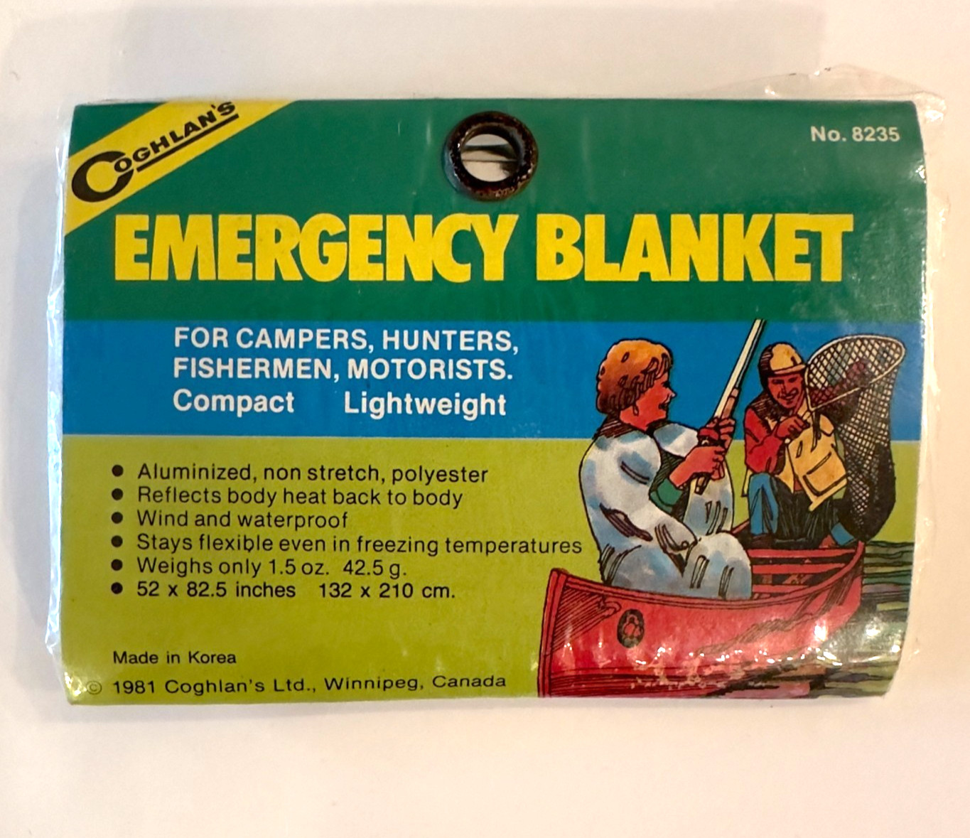 Coghlan’s Emergency Blanket-Aluminized Polyester-Wind & Waterproof-52 x 82.5 In