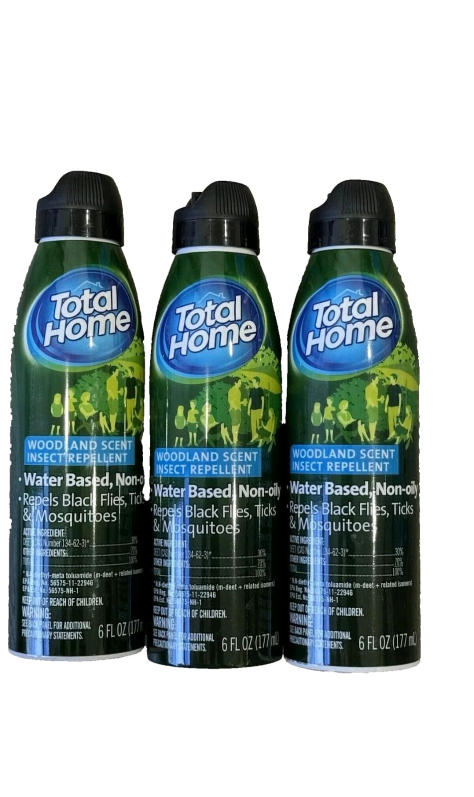 (Lot of 3) !! Total Home Woodland Scent Insect Repellent. 6.oz Each #400