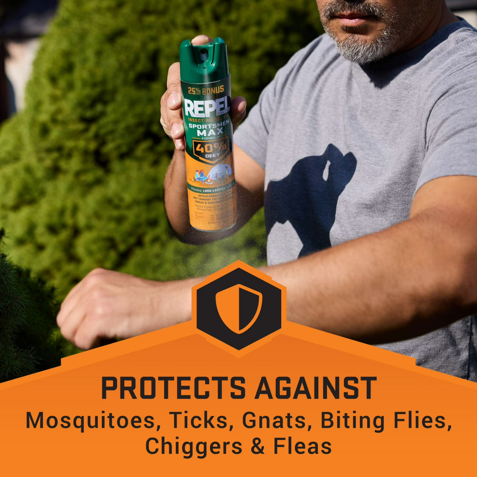 4 Pack Repel Sportsmen Max Insect Mosquito Repellent Bug Spray 40% DEET 8.125 Oz