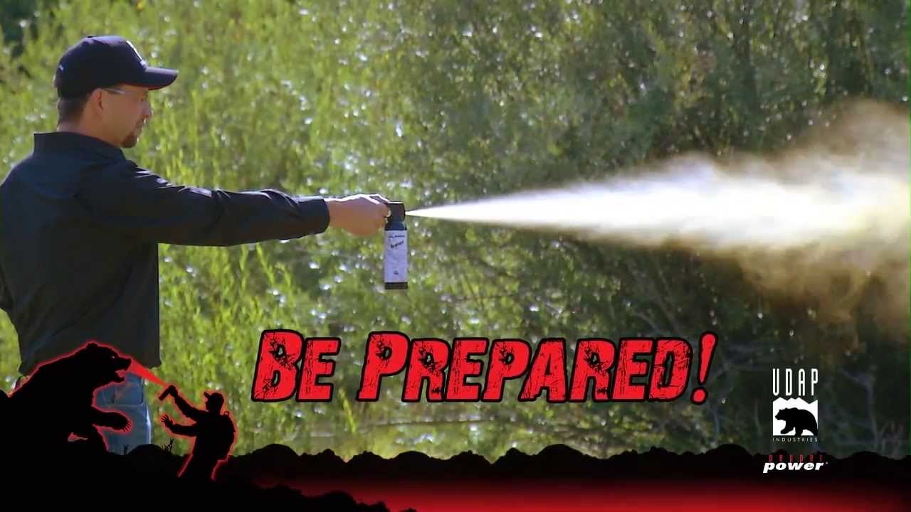 Lot of 2 UDAP Pepper Power Bear Spray w/ Holster 12VHP
