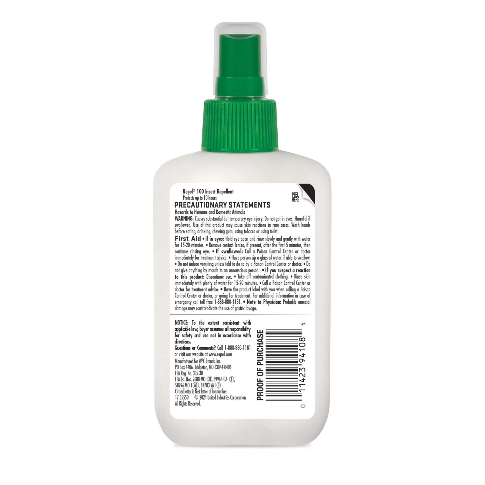 Repel 100 Insect Repellent 4 oz. – DEET Pump Spray 10Hr Mosquito Tick Protection