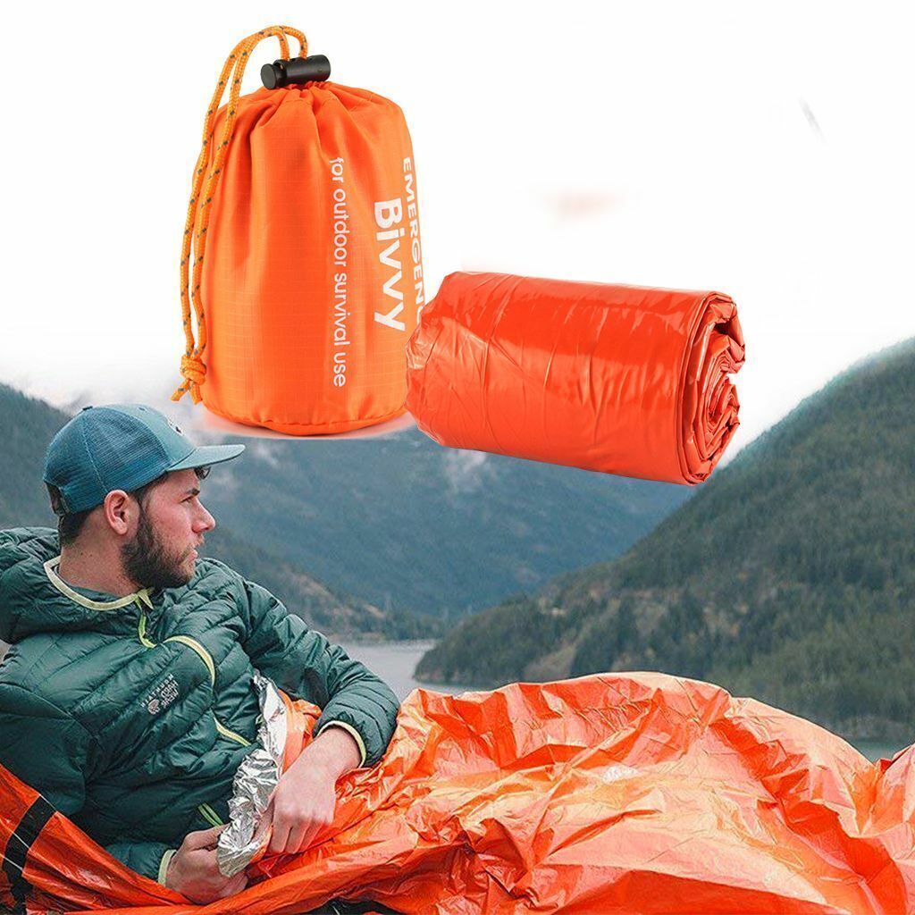 1-5pcs Emergency Sleeping Bag Thermal Waterproof Outdoor Survival Camping Hiking