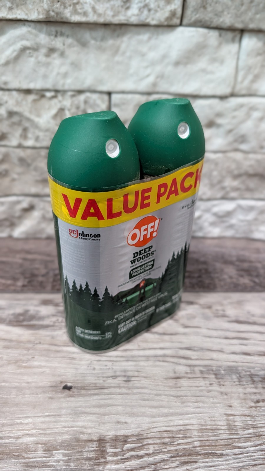 OFF! Deep Woods Insect Repellent 2x 6oz Cans VALUE PACK Spray DEET, Zika, W Nile