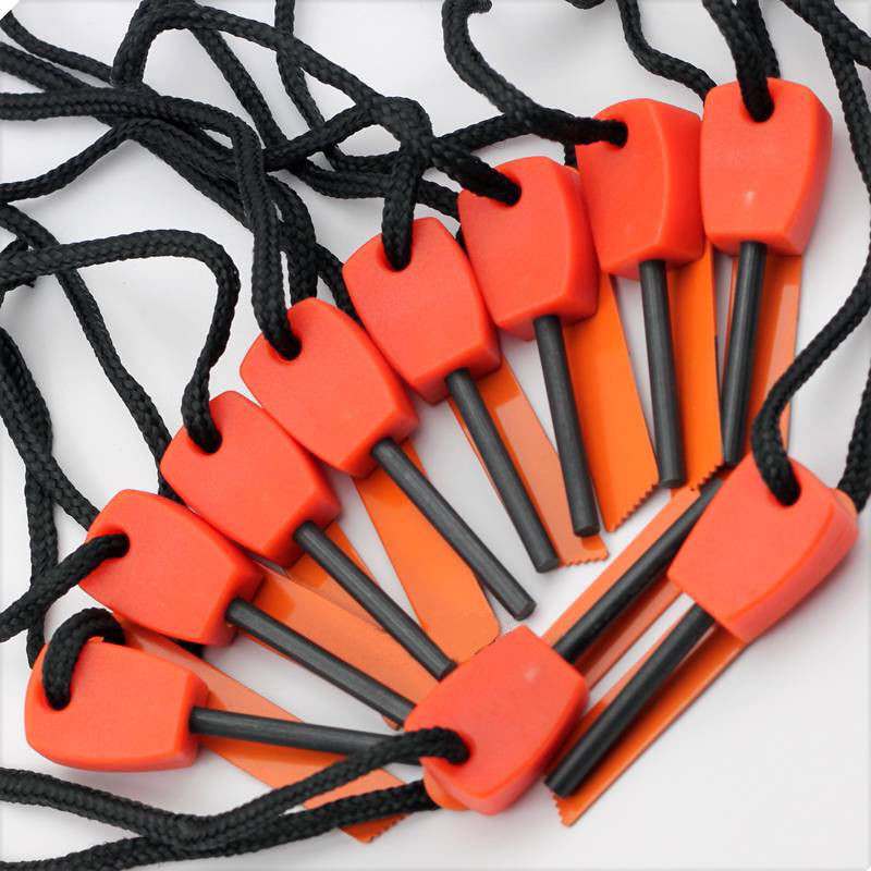 Outdoor Survival Ferrocerium Rod Flint Striker Fire Starter Magnesium Ferro Rod