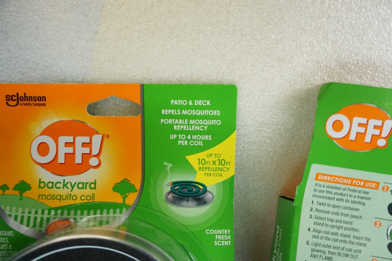 OFF! Backyard Mosquito Repellent Pack 3 Coils 3 Trays 4 Hours Per Coil + Refill
