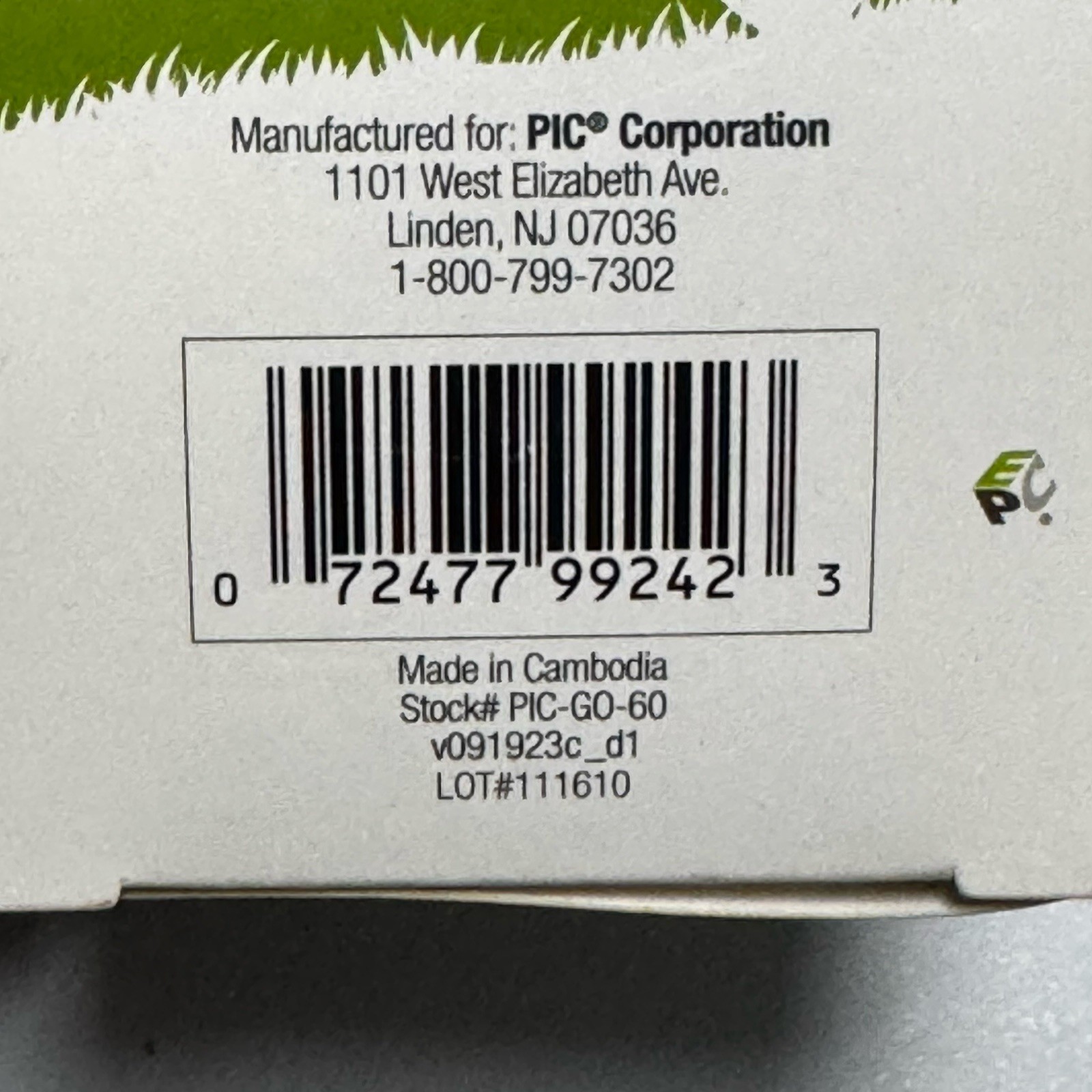 PIC Mosquito Botanical Repellent​ 60 Hour REFILL Set Of 6 REFILLS in 6 New Boxes