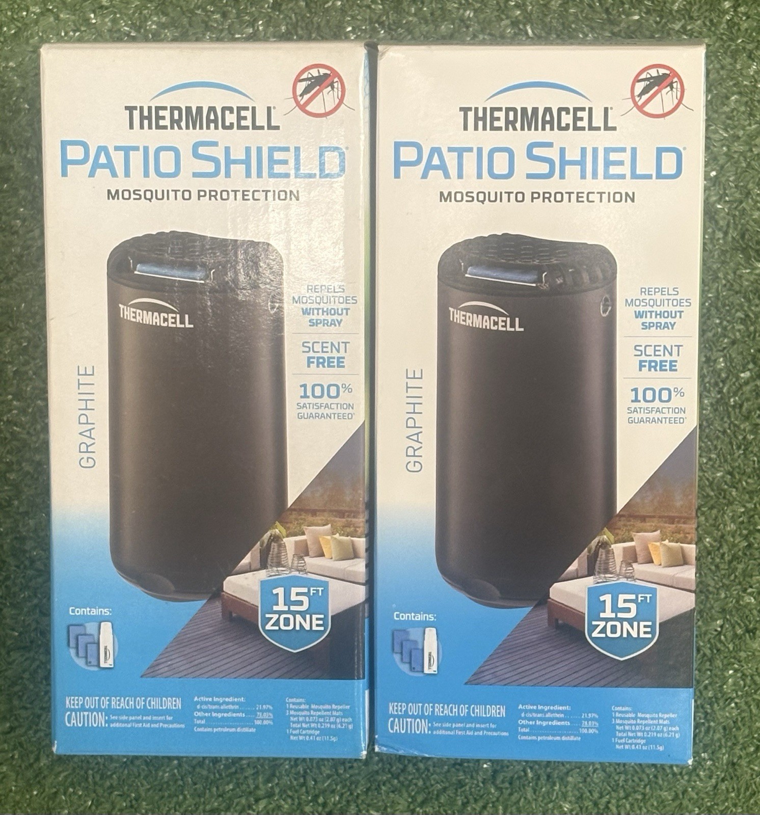 Thermacell Patio Shield Mosquito Repellent 2-Pack Graphite 15ft Zone