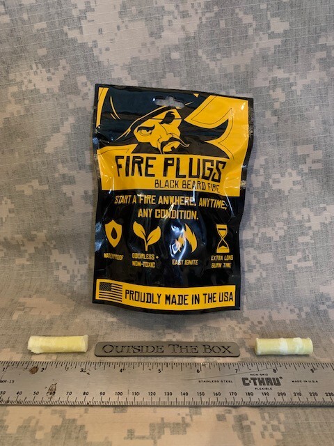 Black Beard Fire PLUGS – (50) Fire Starting Tinder Plugs – Made in the USA