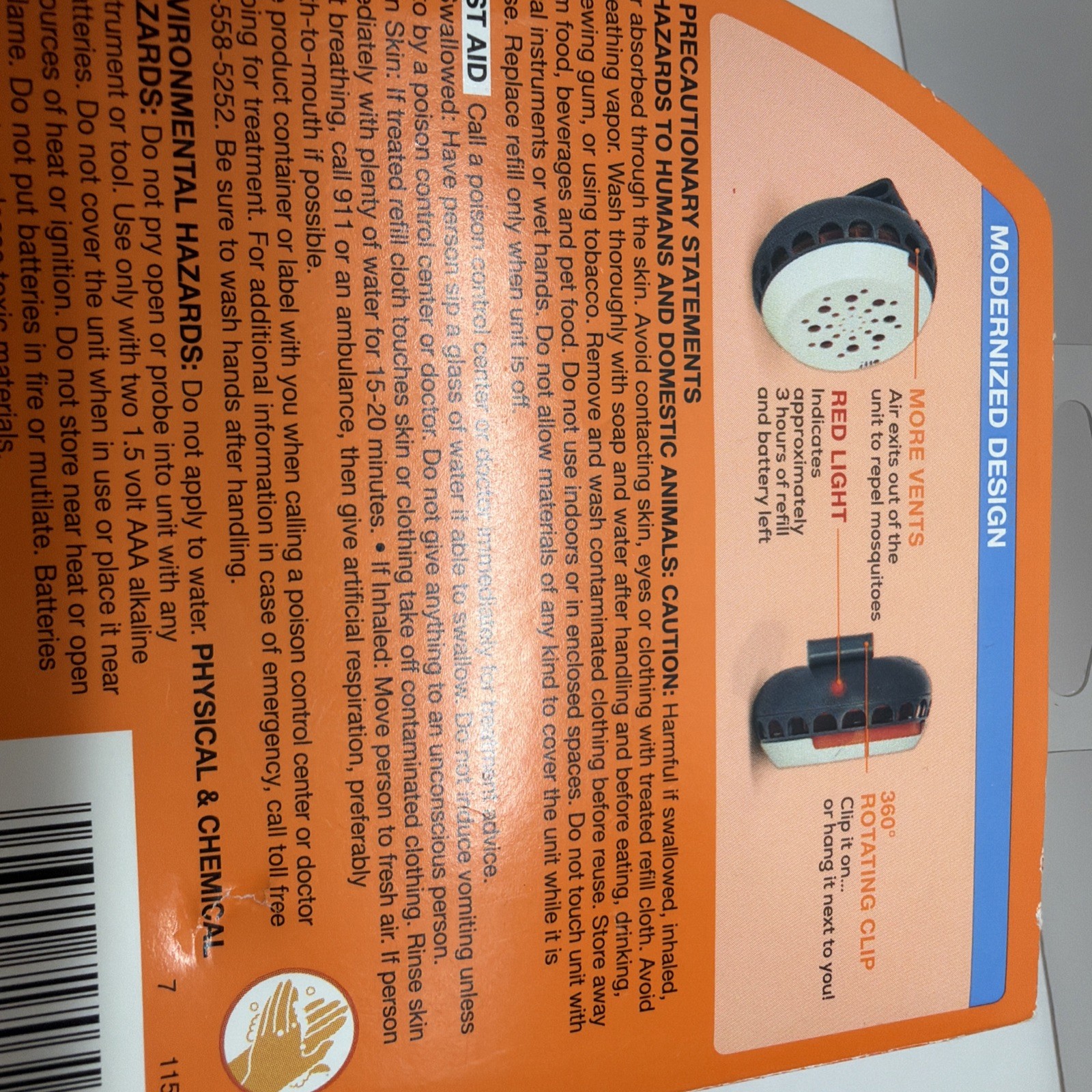 OFF! Clip-On Mosquito Repellent Fan Unit with 1 Refill, 12 Hours Protection