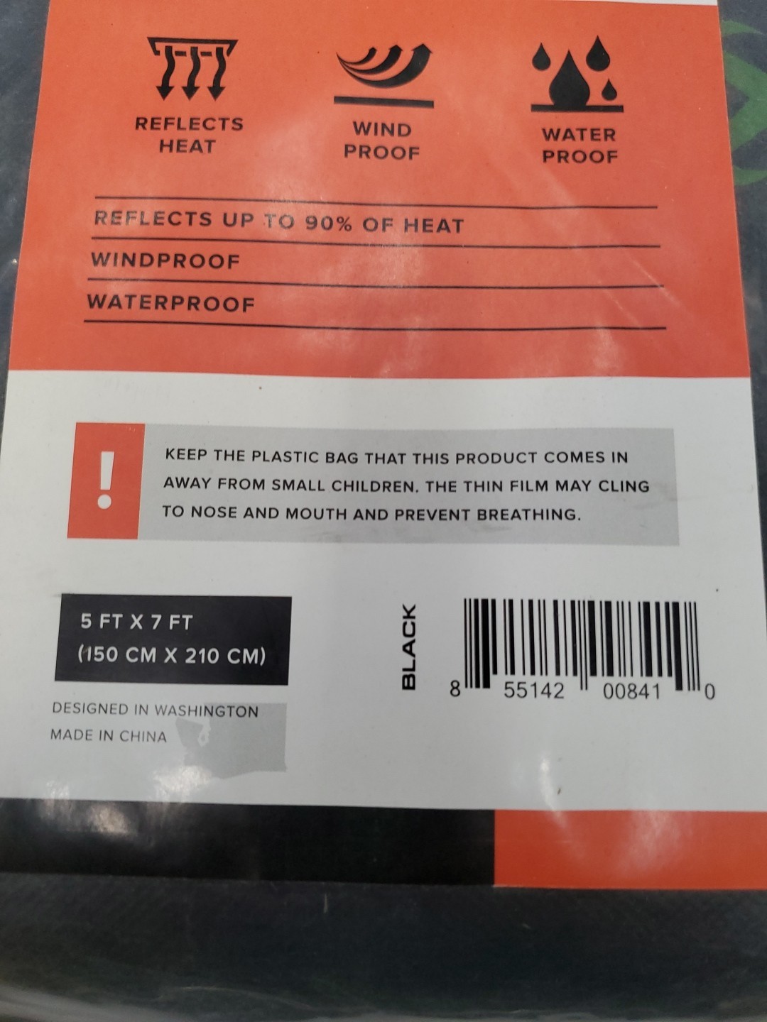 Insulated Heavy Duty Thermal Survival Blanket 5′ x 7′ Arcturus Waterproof Reflec