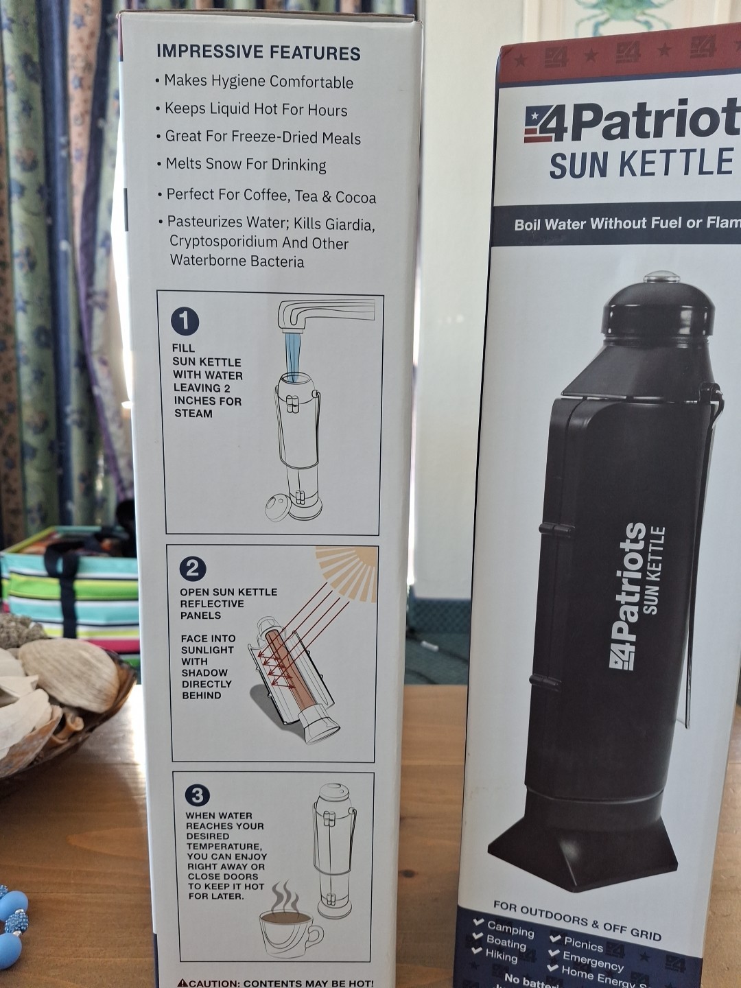 2 4Patriots Sun Kettle Water Heater: Portable Solar Thermos 16.9fl oz / 500ml