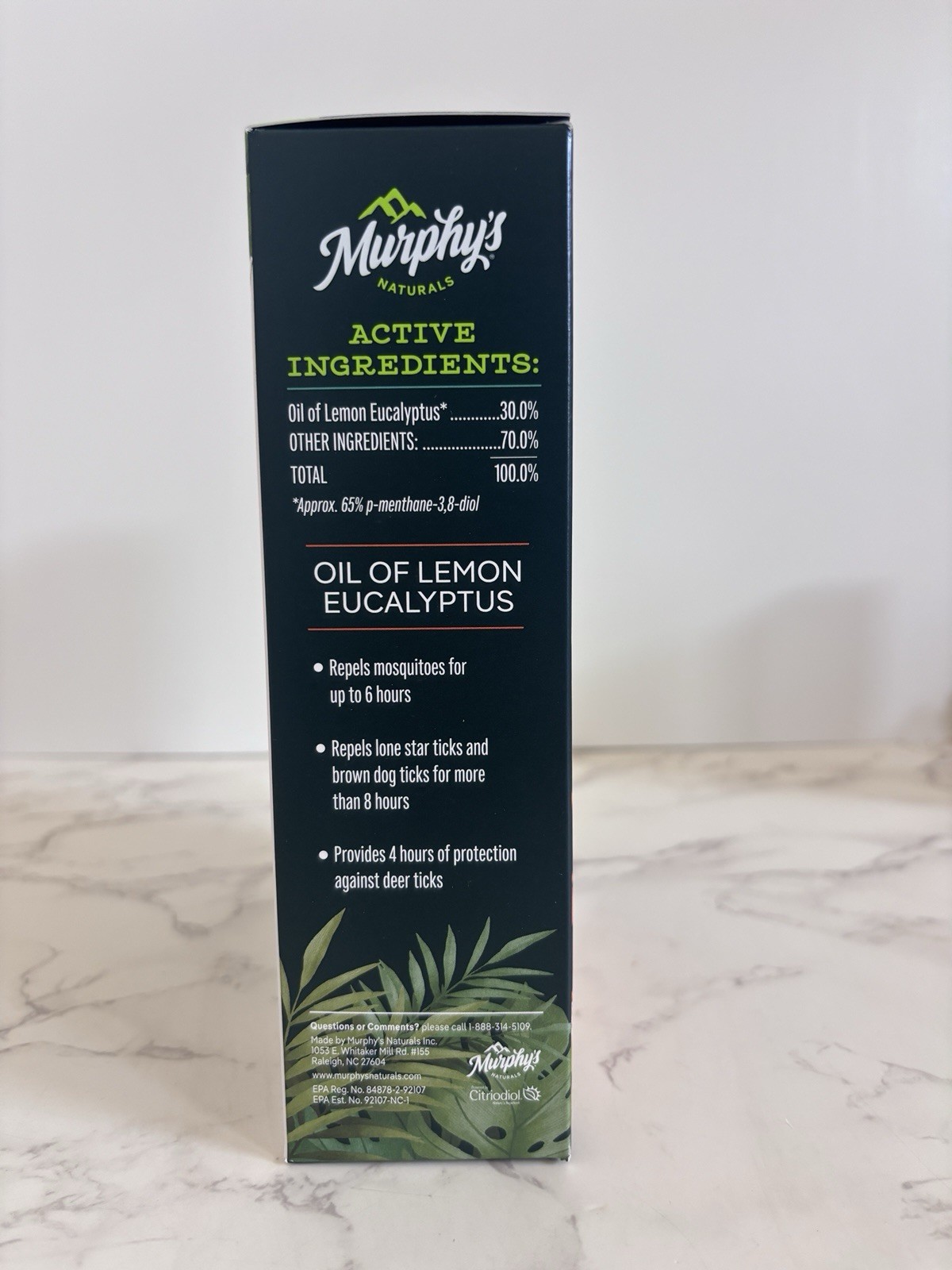 Murphy’s Naturals Lemon Eucalyptus Oil Insect Mosquito Tick Repellent total 8 oz