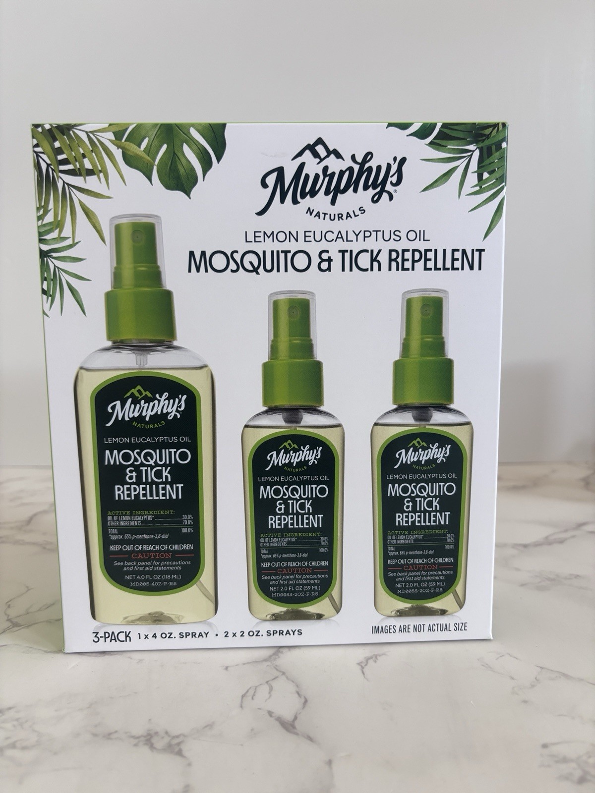 Murphy’s Naturals Lemon Eucalyptus Oil Insect Mosquito Tick Repellent total 8 oz