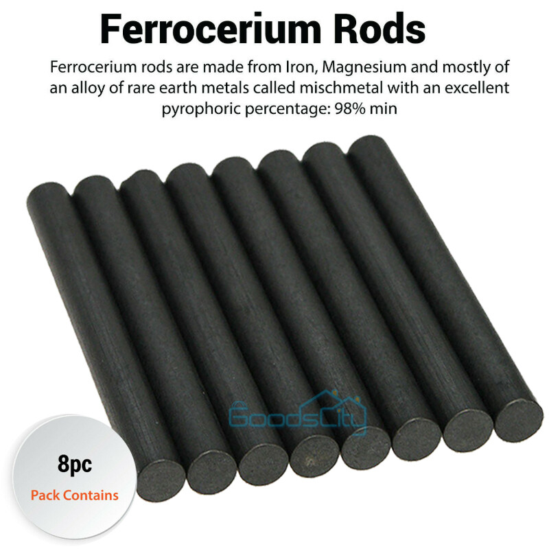 Lot Ferrocerium Flint Fire Starter Ferro Rod Magnesium Outdoor Survival Camping