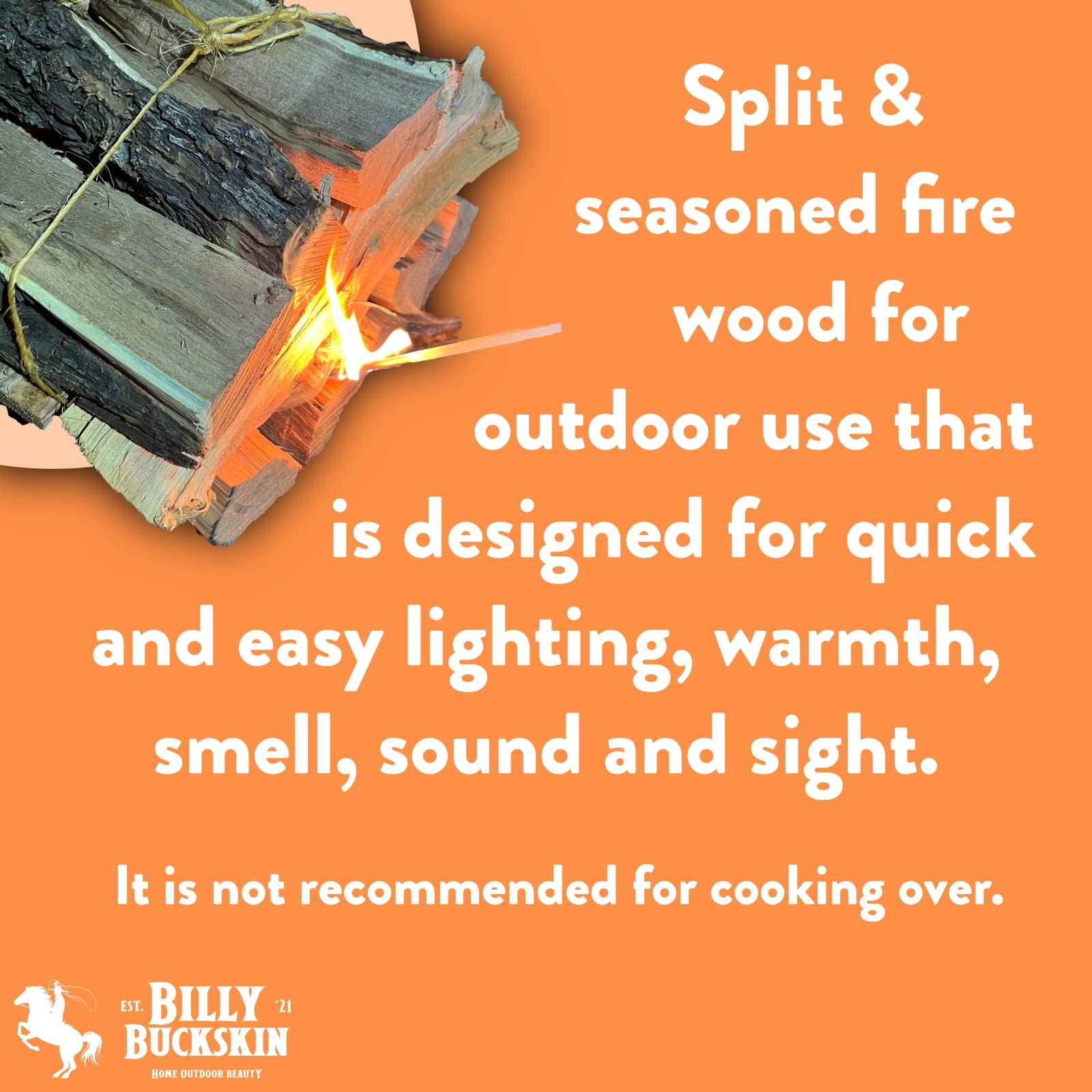 Billy Buckskin 1 Click Fire 19 LB Firewood Bundle – Juniper, Pinion & Mesquit…