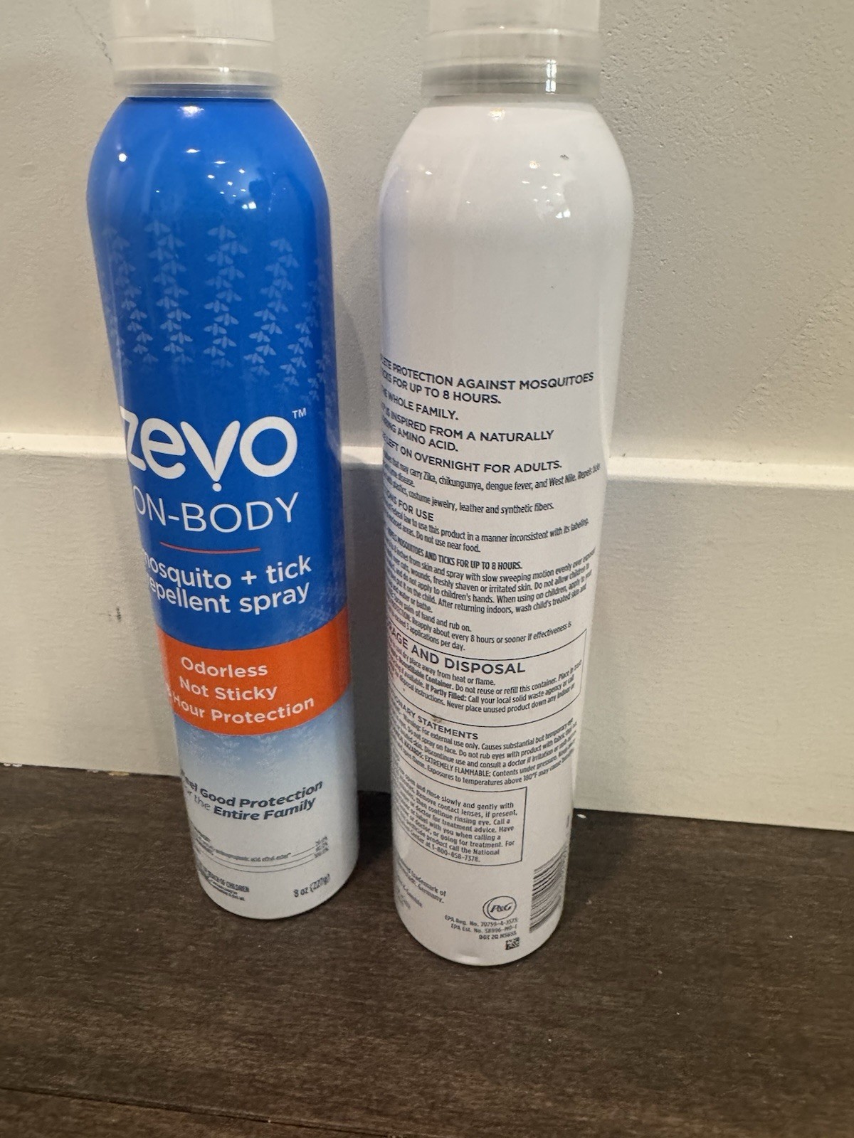 Zevo On Body Mosquito Repellent + Tick Repellent – Bug Spray 8 Oz Each (2 PACK)