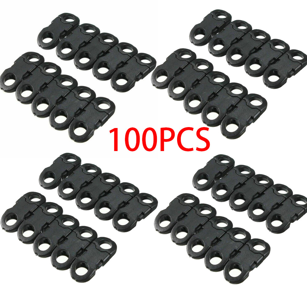 100PCS Buckles Black For Paracord Bracelets Plastic Safety Clasp Side Release