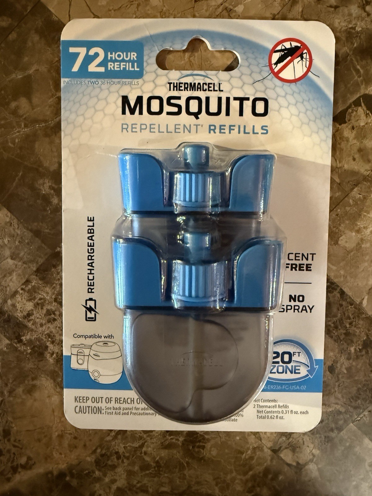 Thermacell Mosquito Repellent Refills 36 hour (72 Hours Total) 2-PACK BRAND NEW