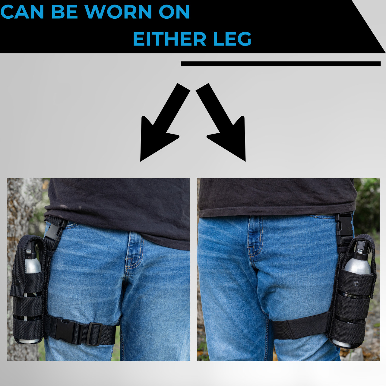 Police Magnum Drop Leg Holster (ONLY) Heavy Duty Ballistic Nylon-Left/Right Leg