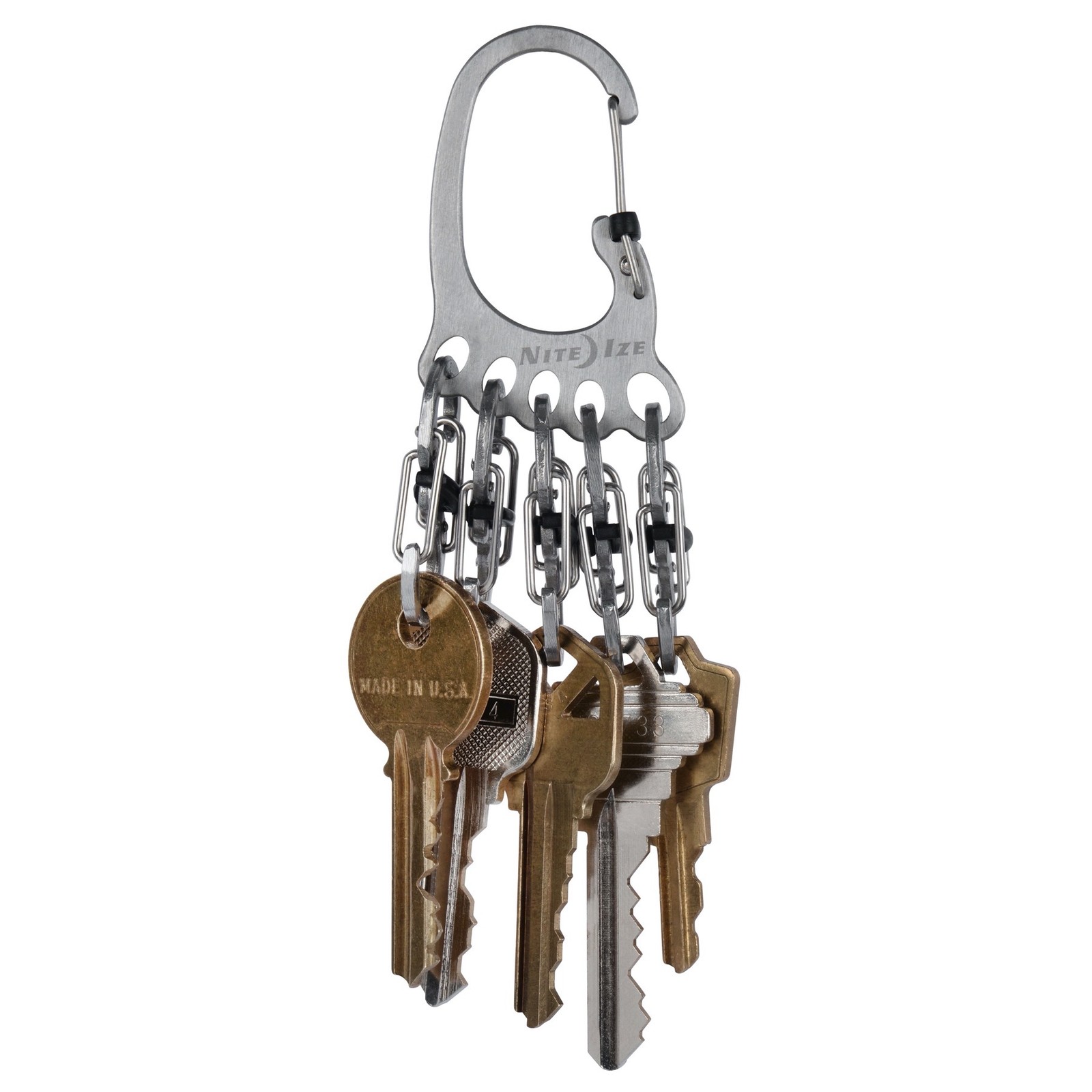 Nite Ize BigFoot Locker Stainless Steel KeyRack – Stainless (12-Pack)