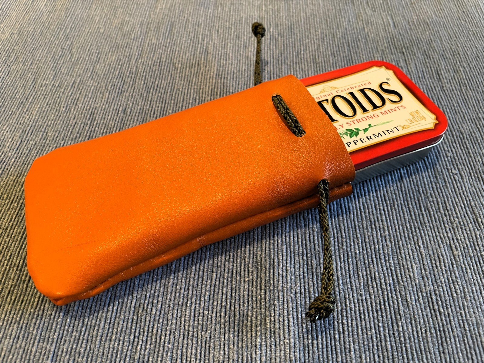 Survival Fire Starter Kit in Altoid Can with Genuine Leather Pouch