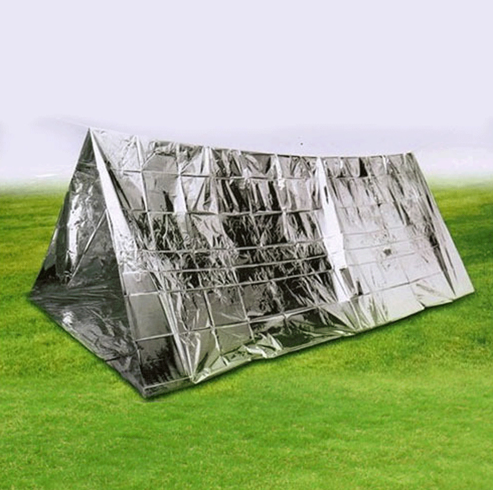 Emergency TENT Survival Folding Camping Rescue Reflective Shelter Blanket Bag