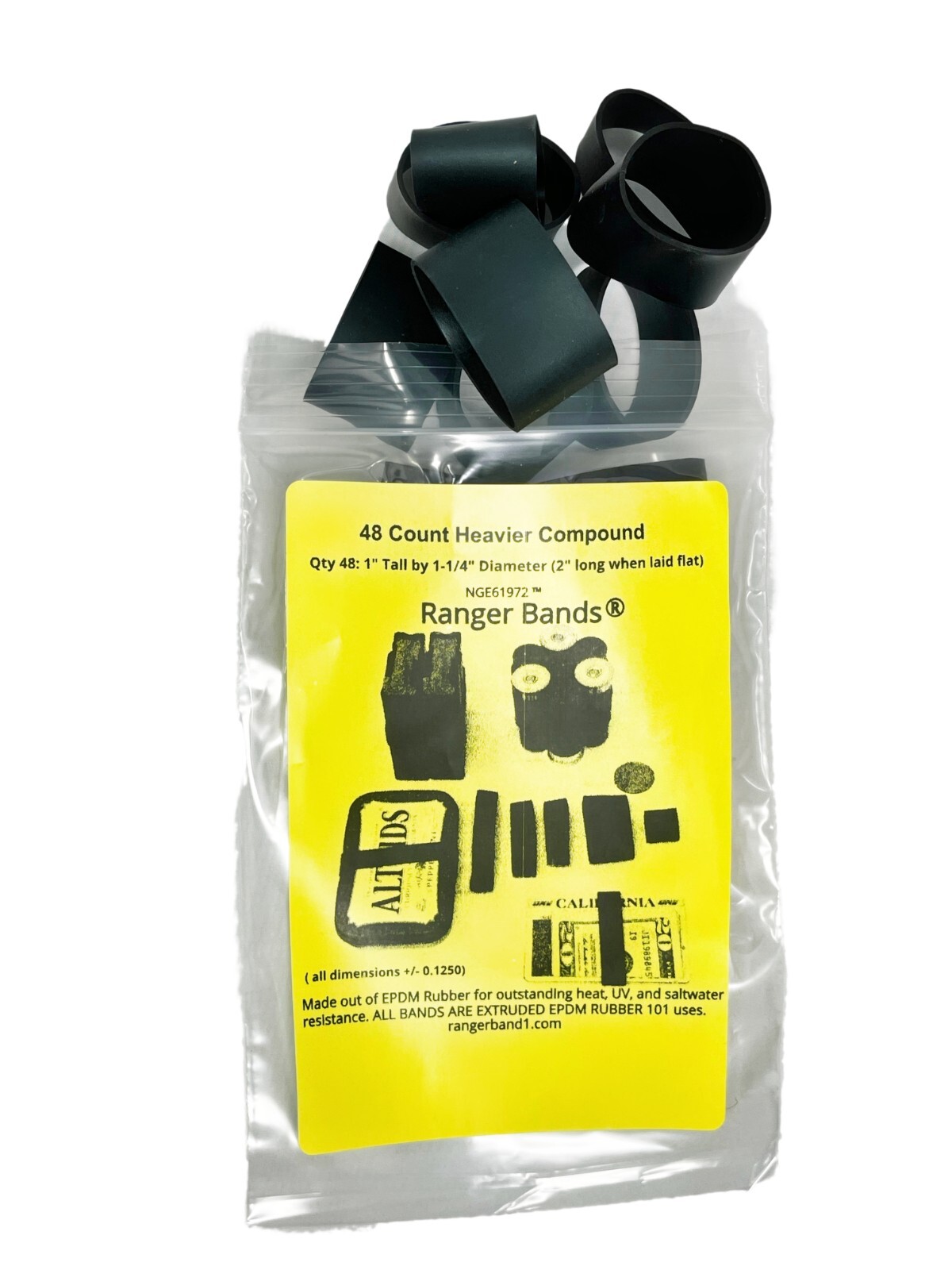 Ranger Bands® 48 Wide Heavy Duty EPDM Rubber Tactical Bands Survival Gear USA