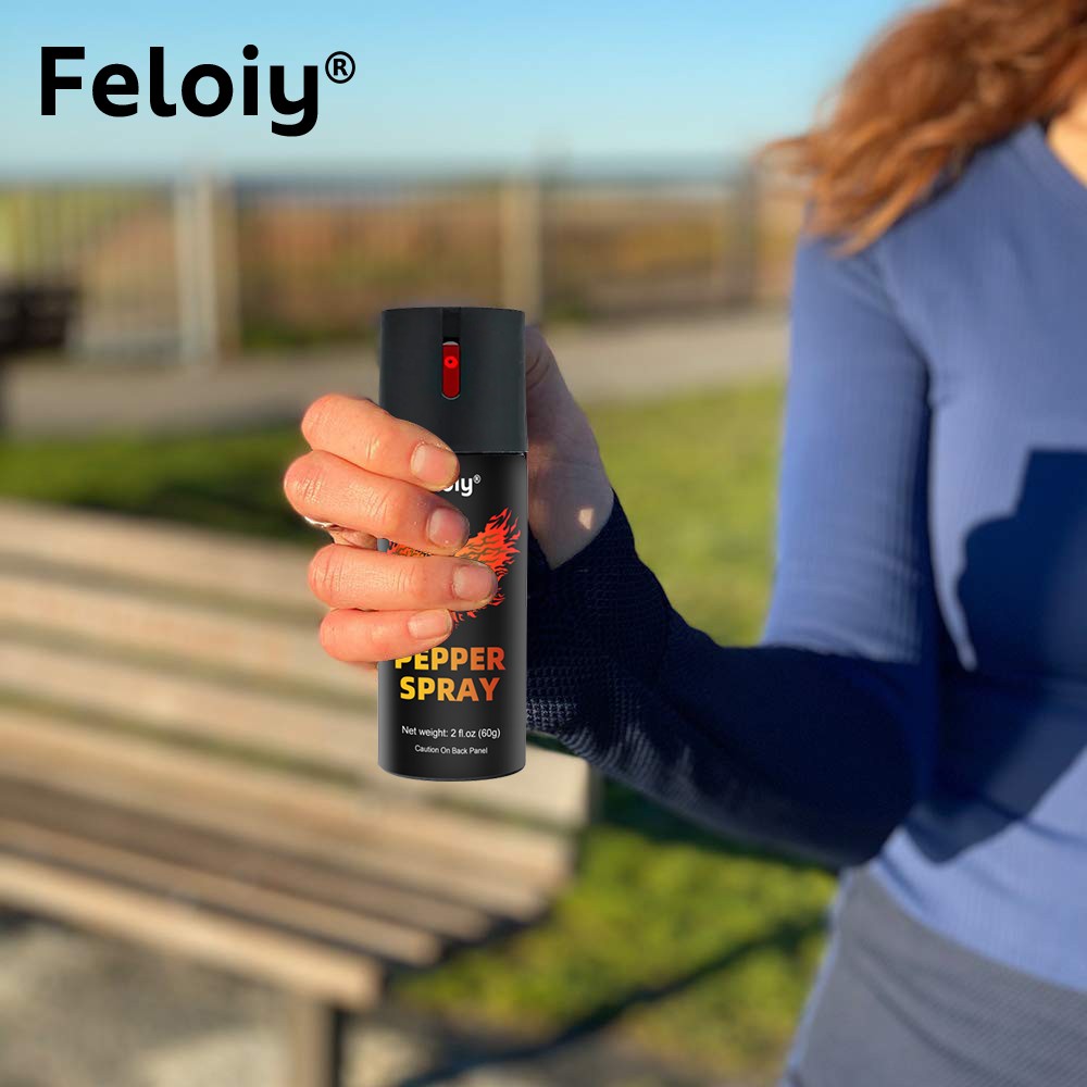 2 Pack Pepper Spray .50oz BLACK Flip Top Keychain Defense Newest Model