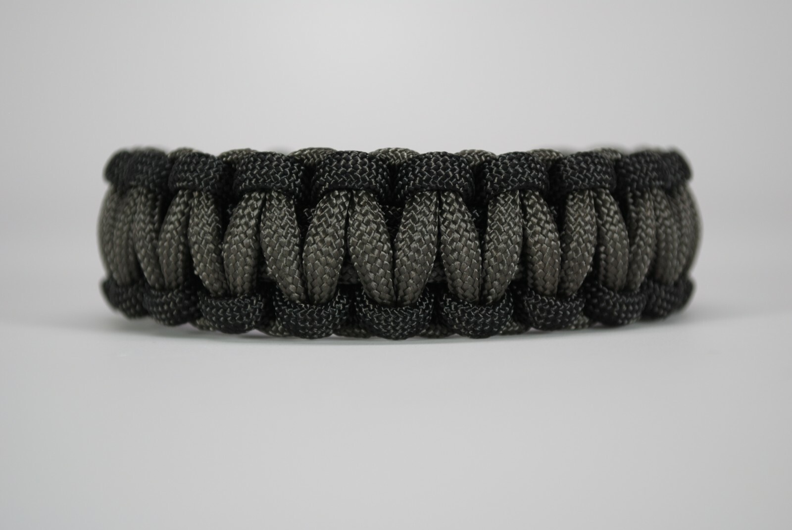 550 Paracord Survival Bracelet Cobra Black/Charcoal Gray “Made in the USA”