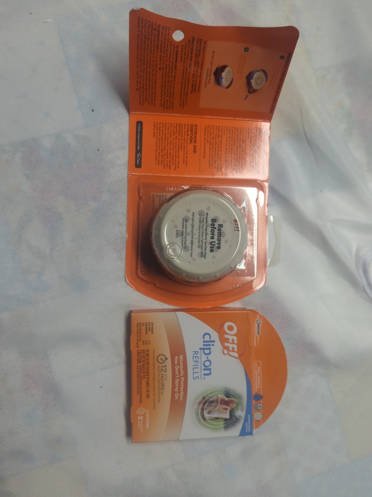 Off! CLIP ON Mosquito Repellent FAN unit ~ 12 hours protection ~ Circular design