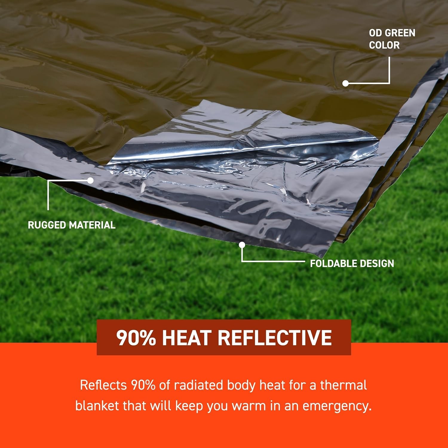 S.O.L. Survive Outdoors Longer 90% Heat Heavy Duty Emergency, Green
