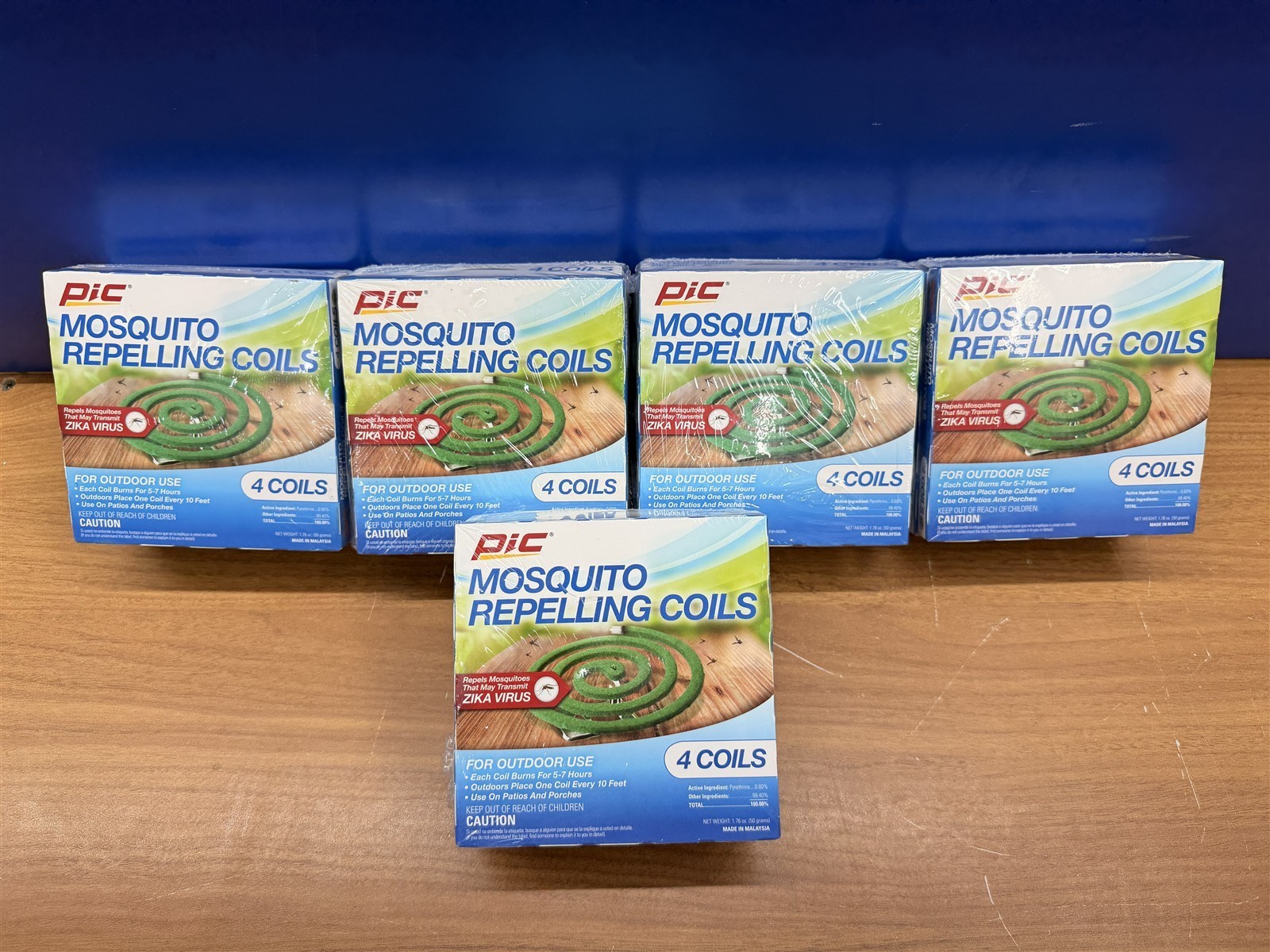 PIC MOSQUITO REPELLENT COILS (4-PACK) 20 BOXES WITH 4 COILS EACH TOTAL: 80 COILS