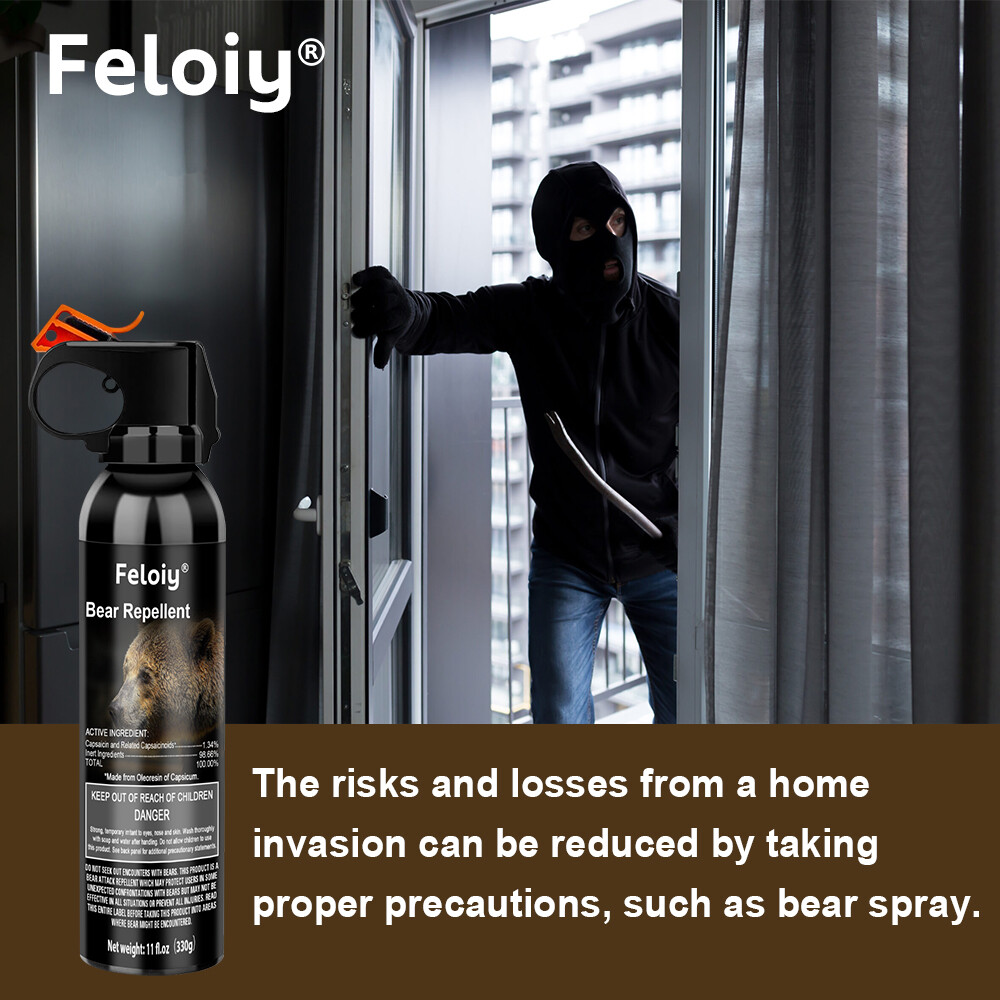 Feloiy Maximum Strength Bear Spray 11oz w/ Holster – Bear Repellent