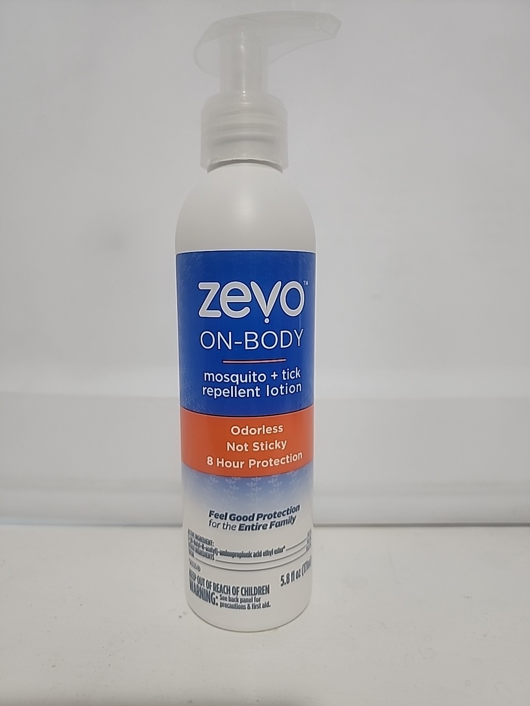 Zevo On Body Mosquito & Tick Repellent Lotion 5.8 fl oz, New, Insect Protection