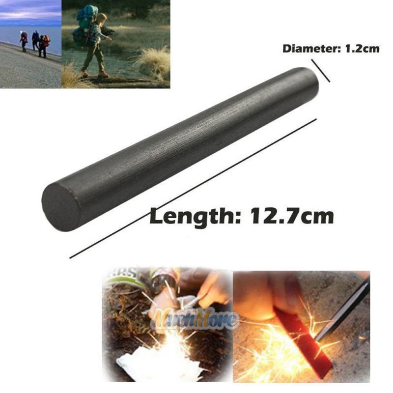 Lots Huge 1/2 x 5 Ferrocerium Rod Flint Fire Starter Magnesium Outdoor Camping