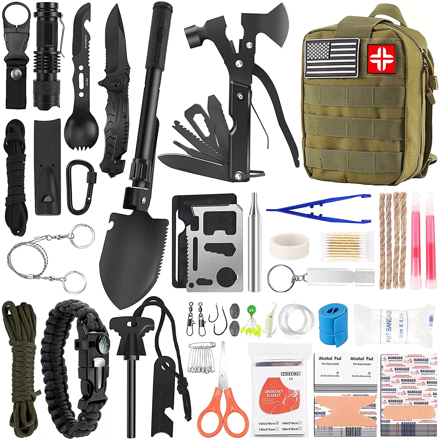Bug Out Bag Survival Kit Emergency Tactical Backpack Prepper First Aid Prepper