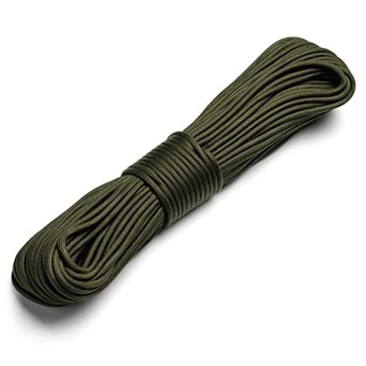 Firecraft Cord – Utility Paracord Survival Rope, Parachute 25 ft Army Green