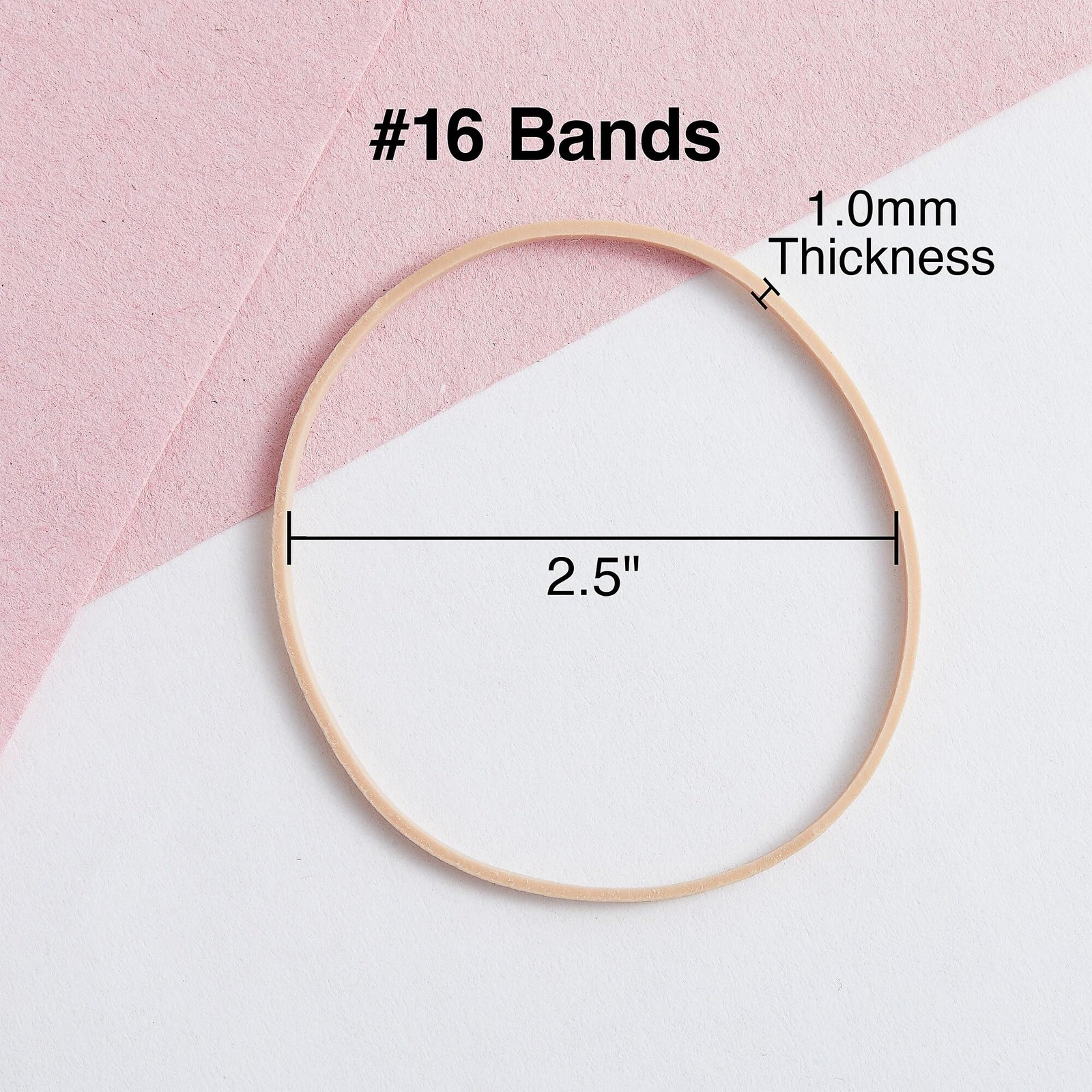 Staples Rubber Bands, Size #16, 1/4 lb. Bag – Extra‑Small Economy Bands beige