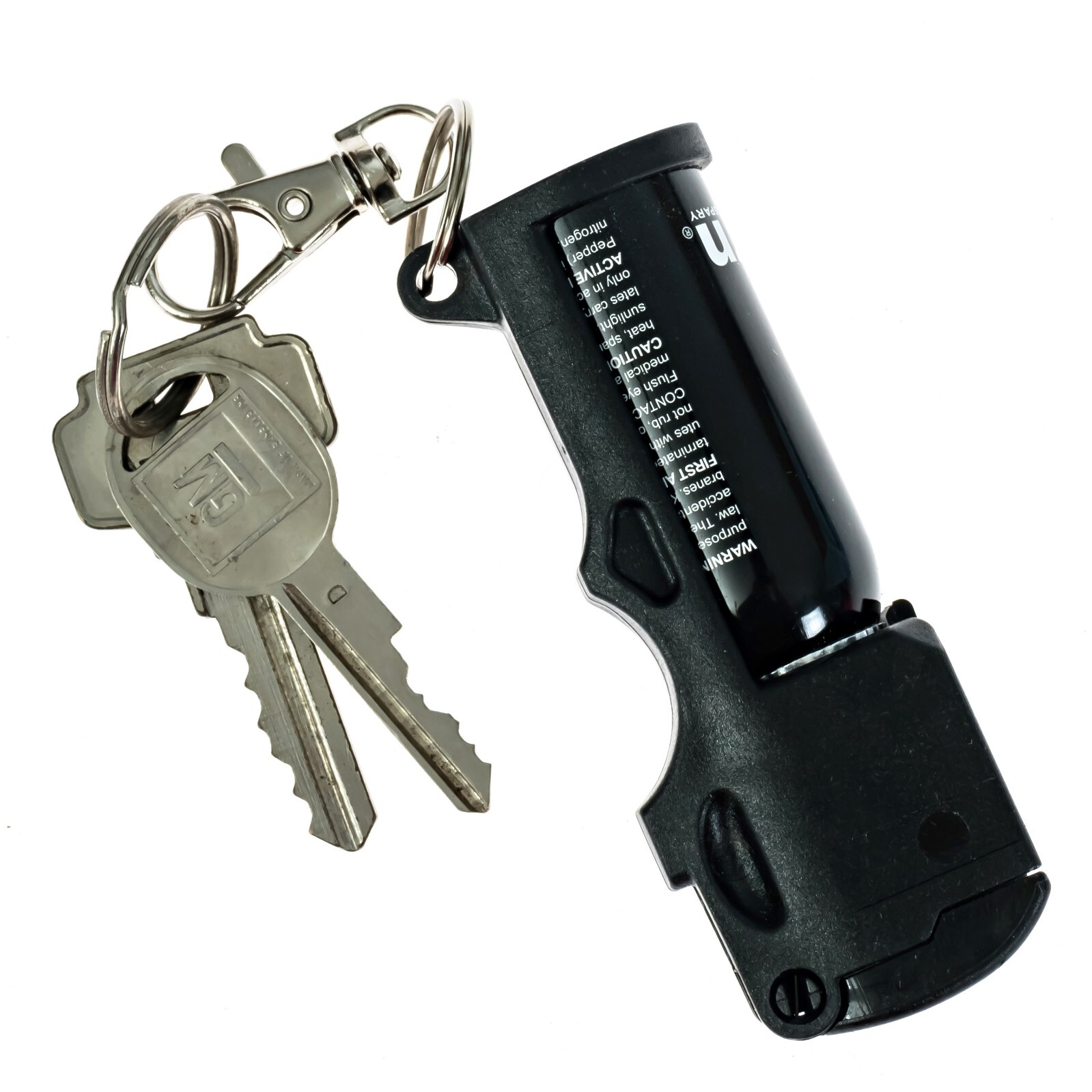 2-Pack BURN Pepper Spray for Self-Defense 1/2oz Flip Top Black Security Keychain