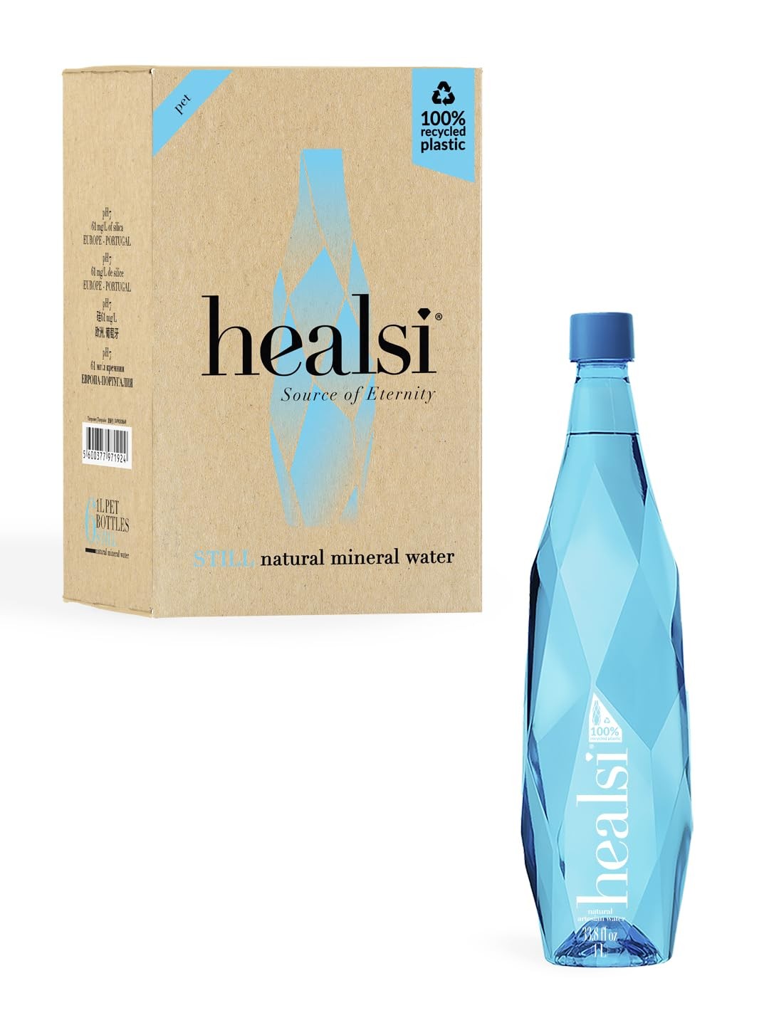 Healsi Natural Artesian Still Water, pH7, Rich in Silica, 6 x 33.8 fl oz – Tu…