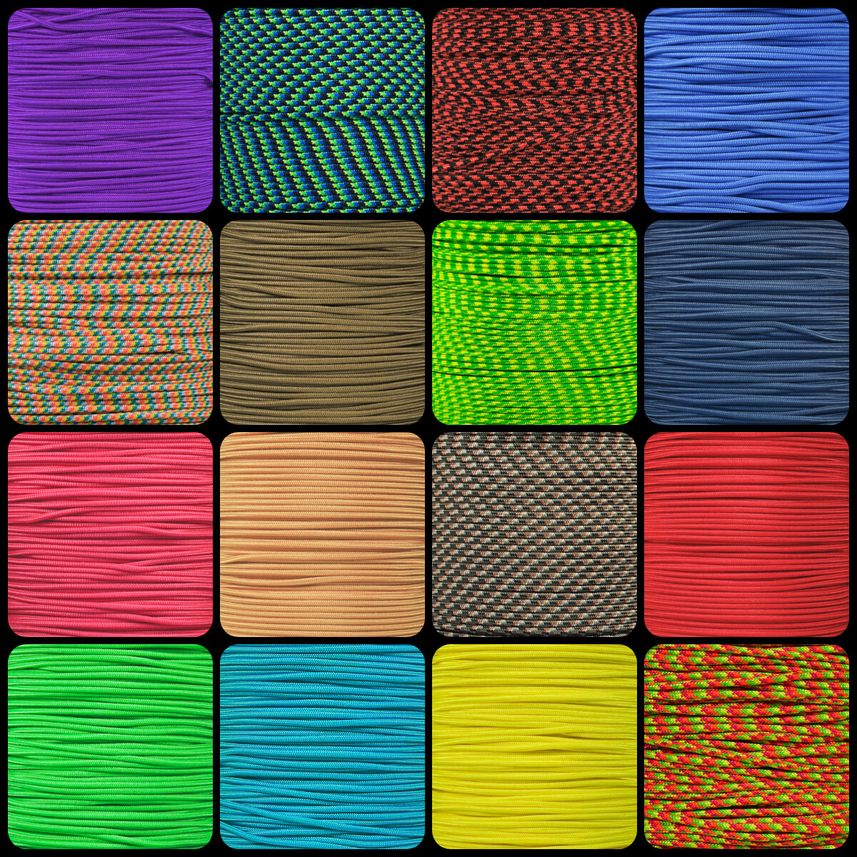 275 Paracord – Paracord Planet – Hiking, Crafting Project – 100ft, 250ft, 1000ft
