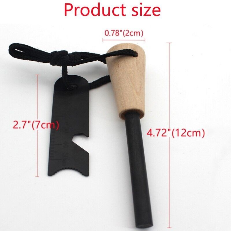 Fire Starter Flint Steel Striker Ferro Rod Waterproof Firesteel Camping Lighter