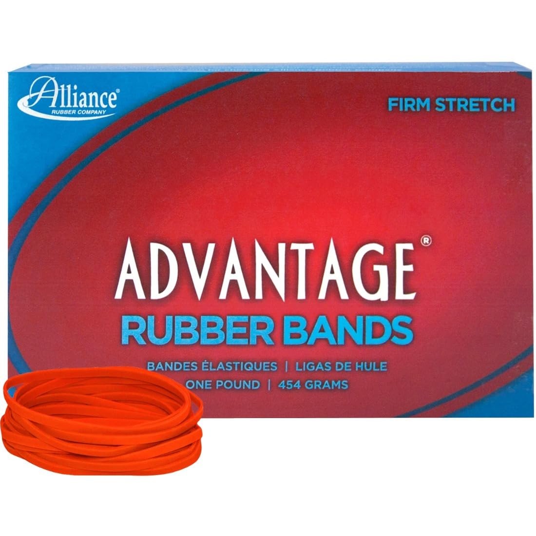 Alliance Rubber 96335 Advantage Bands 1 Pound 3 1/2 x 1/8 inches, Red