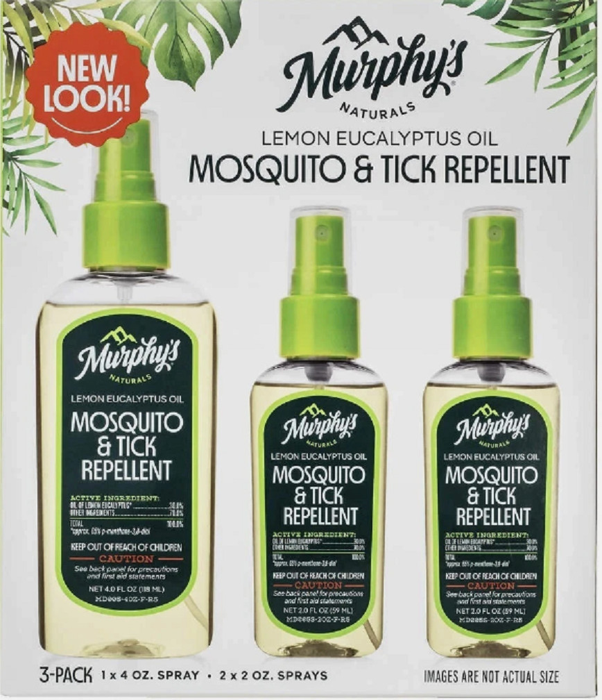 MOSQUITO SPRAY TICK REPELLENT NATURAL BUG INSECT SPRAY MURPHY’S NATURALS 3 Pack